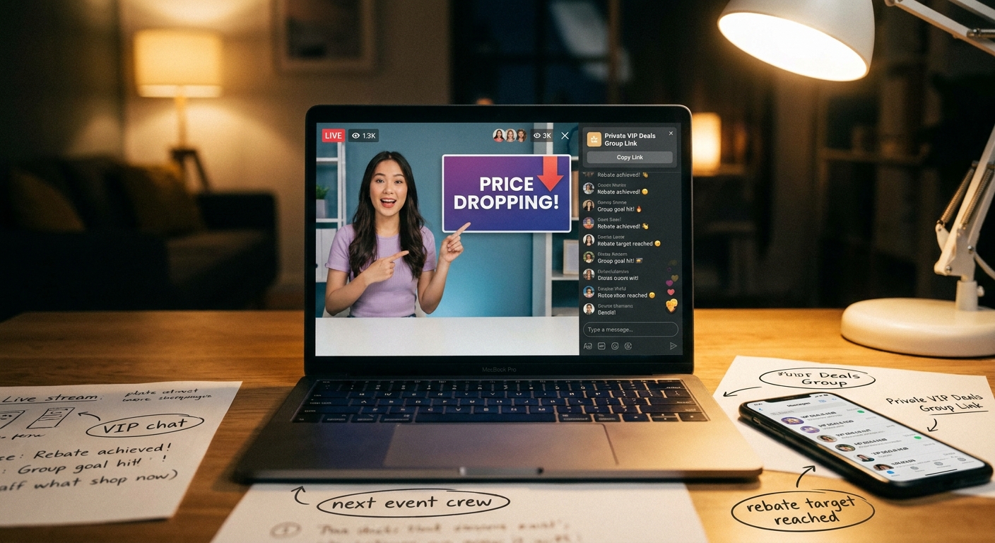 The “Event Drop-In” Shortcut: Turn Live Shopping Streams Into Real Rebate Crews You Can Rejoin Every Week